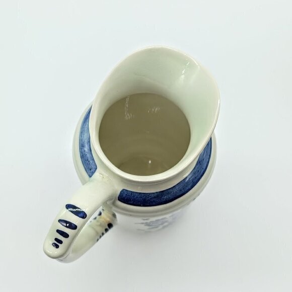 Vintage Delft Blue Distel Hand Painted Holland Ceramic Pitcher - Picture 5 of 7